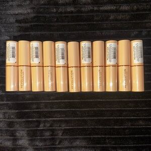 11pc Makeup Revolution Fast Base Stick Foundation in Shades F4 and F5 New/Sealed